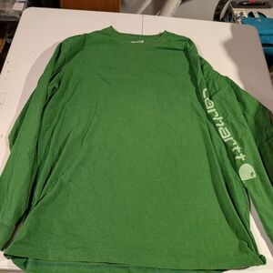 Carhartt Men's Vibrant Green Long Sleeve Tee